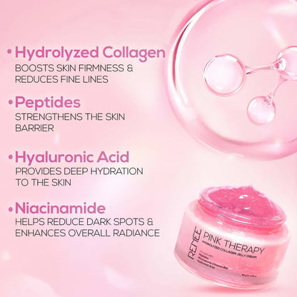 RENEE Pink Therapy Hydrolyzed Collagen Jelly Cream For Anti-Aging & Hydrated Skin