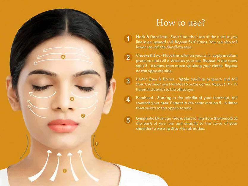 24K Gold Energy Beauty Bar Electric Facial Massage Roller