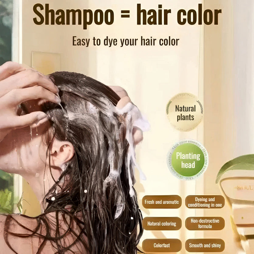 Japanese Long Lasting Natural Hair Dye Shampoo (Buy 1 Get 1 Free)